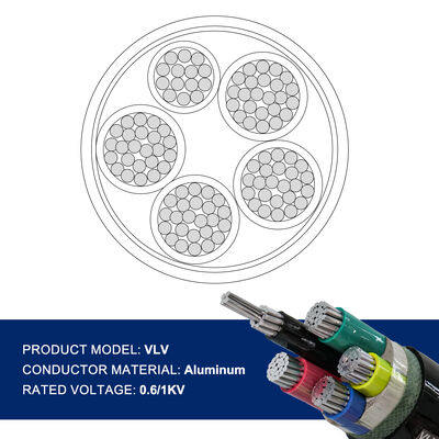 Vla Cable VLV Aluminum PVC/PVC Power Cable 0.6/1kV for Cost-Effective LV Wiring